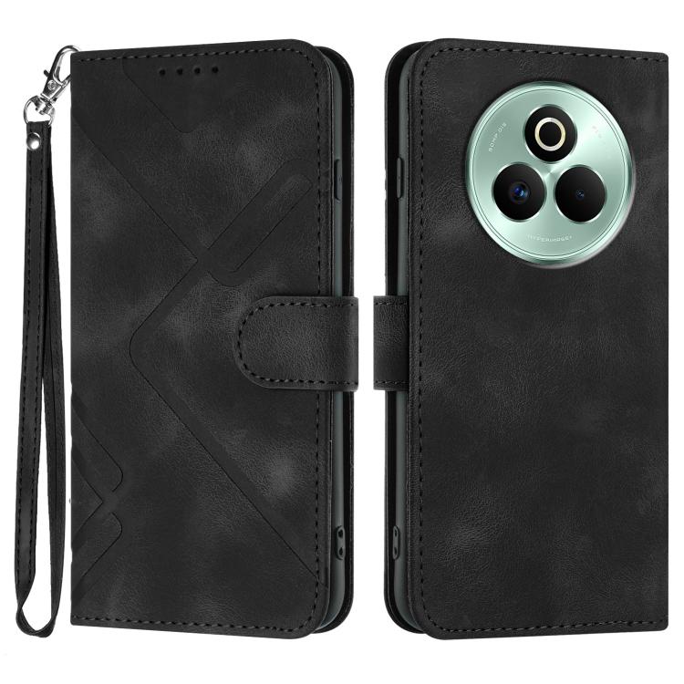 Line Pattern Skin Feel Leather Phone Case, For Realme GT 7 India, For Realme 14 / P3 5G Global, For Realme P3 Ultra 5G, For Realme P3 Pro
