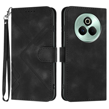 Line Pattern Skin Feel Leather Phone Case, For Realme GT 7 India, For Realme 14 / P3 5G Global, For Realme P3 Ultra 5G, For Realme P3 Pro