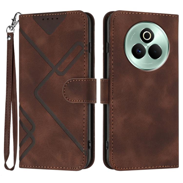Line Pattern Skin Feel Leather Phone Case, For Realme GT 7 India, For Realme 14 / P3 5G Global, For Realme P3 Ultra 5G, For Realme P3 Pro