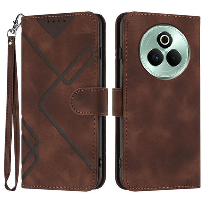 Line Pattern Skin Feel Leather Phone Case, For Realme GT 7 India, For Realme 14 / P3 5G Global, For Realme P3 Ultra 5G, For Realme P3 Pro