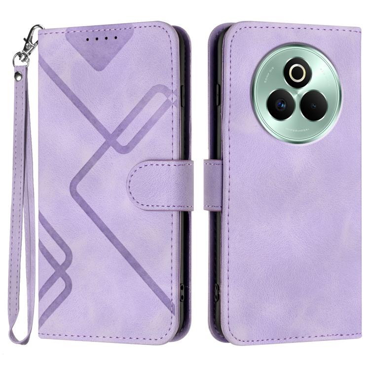 Line Pattern Skin Feel Leather Phone Case, For Realme GT 7 India, For Realme 14 / P3 5G Global, For Realme P3 Ultra 5G, For Realme P3 Pro
