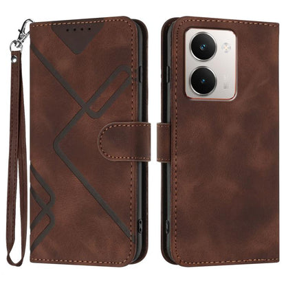 Line Pattern Skin Feel Leather Phone Case, For Realme GT 7 India, For Realme 14 / P3 5G Global, For Realme P3 Ultra 5G, For Realme P3 Pro
