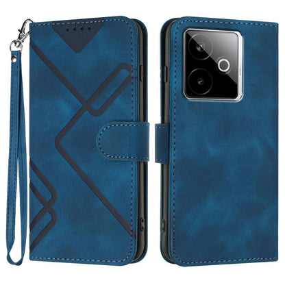 Line Pattern Skin Feel Leather Phone Case, For Realme GT 7 India, For Realme 14 / P3 5G Global, For Realme P3 Ultra 5G, For Realme P3 Pro