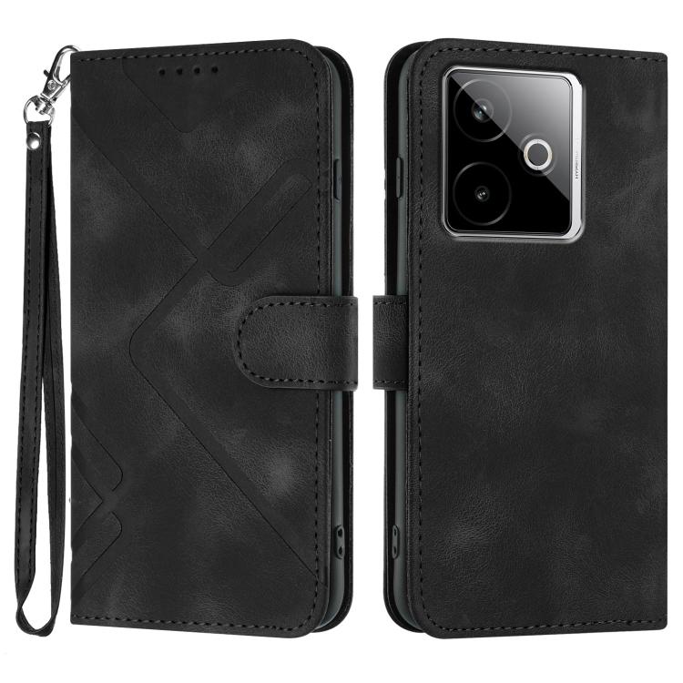 Line Pattern Skin Feel Leather Phone Case, For Realme GT 7 India, For Realme 14 / P3 5G Global, For Realme P3 Ultra 5G, For Realme P3 Pro
