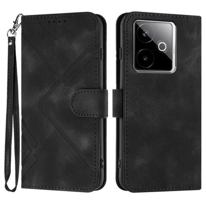 Line Pattern Skin Feel Leather Phone Case, For Realme GT 7 India, For Realme 14 / P3 5G Global, For Realme P3 Ultra 5G, For Realme P3 Pro