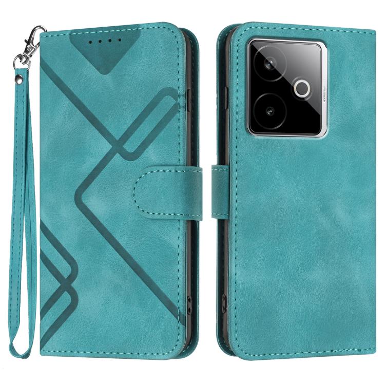 Line Pattern Skin Feel Leather Phone Case, For Realme GT 7 India, For Realme 14 / P3 5G Global, For Realme P3 Ultra 5G, For Realme P3 Pro