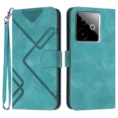 Line Pattern Skin Feel Leather Phone Case, For Realme GT 7 India, For Realme 14 / P3 5G Global, For Realme P3 Ultra 5G, For Realme P3 Pro