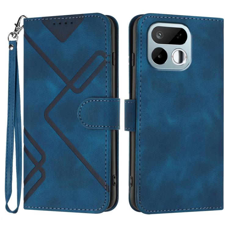 Line Pattern Skin Feel Leather Phone Case, For Realme 16T 5G, For Realme C100 4G, For Realme 15x 5G India / Realme C85 5G, For Realme P4 Pro 5G