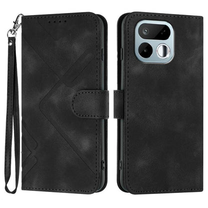 Line Pattern Skin Feel Leather Phone Case, For Realme 16T 5G, For Realme C100 4G, For Realme 15x 5G India / Realme C85 5G, For Realme P4 Pro 5G