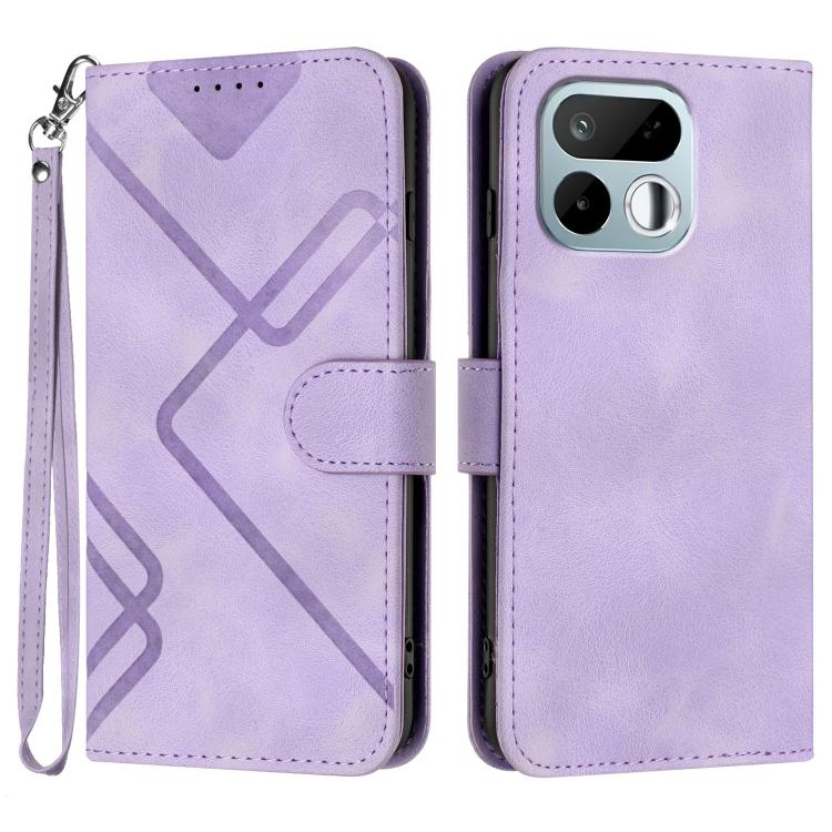 Line Pattern Skin Feel Leather Phone Case, For Realme 16T 5G, For Realme C100 4G, For Realme 15x 5G India / Realme C85 5G, For Realme P4 Pro 5G