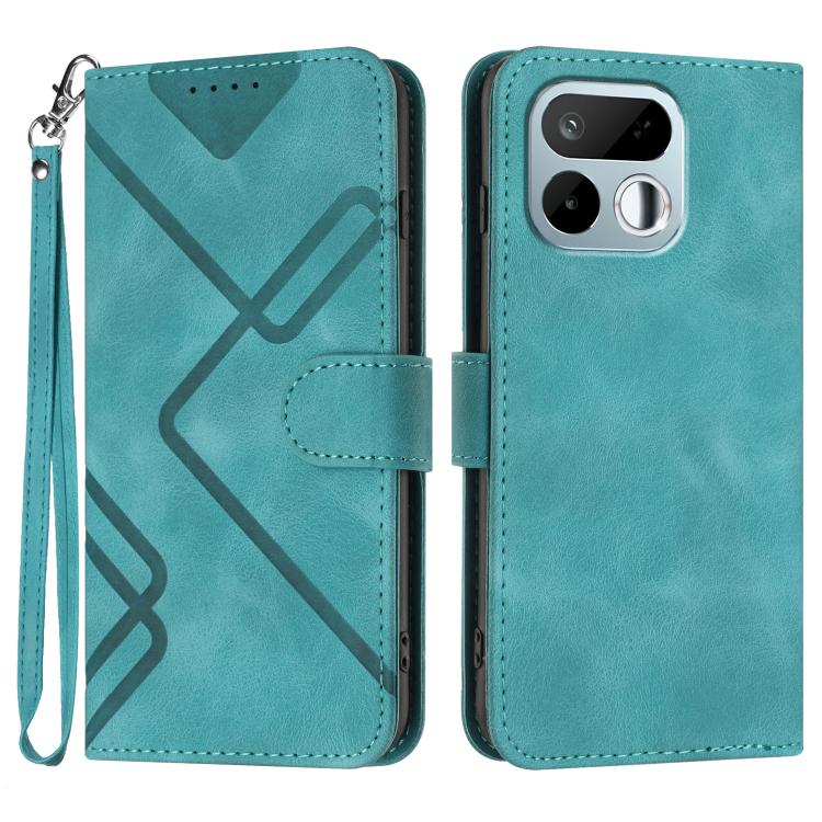 Line Pattern Skin Feel Leather Phone Case, For Realme 16T 5G, For Realme C100 4G, For Realme 15x 5G India / Realme C85 5G, For Realme P4 Pro 5G
