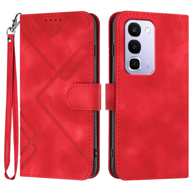 Line Pattern Skin Feel Leather Phone Case, For Realme 16T 5G, For Realme C100 4G, For Realme 15x 5G India / Realme C85 5G, For Realme P4 Pro 5G