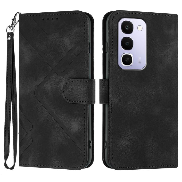 Line Pattern Skin Feel Leather Phone Case, For Realme 16T 5G, For Realme C100 4G, For Realme 15x 5G India / Realme C85 5G, For Realme P4 Pro 5G