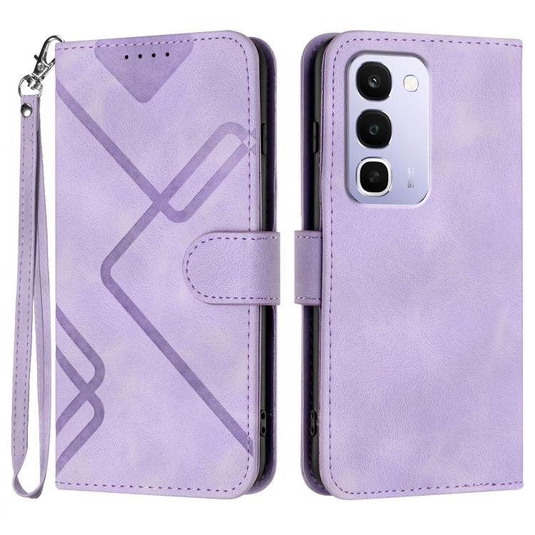 Line Pattern Skin Feel Leather Phone Case, For Realme 16T 5G, For Realme C100 4G, For Realme 15x 5G India / Realme C85 5G, For Realme P4 Pro 5G