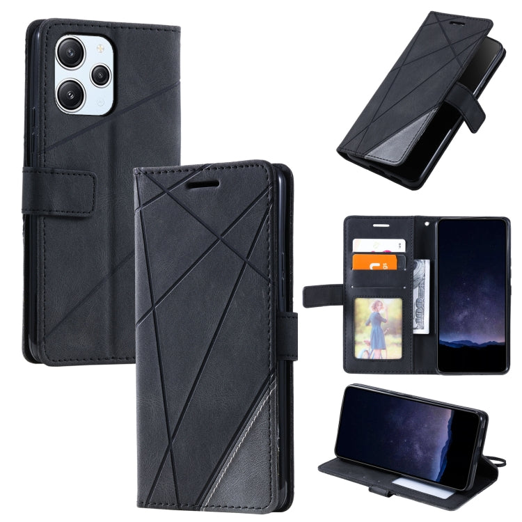 Skin Feel Splicing Leather Phone Case, For Redmi 12 4G, For Xiaomi POCO F5, For Redmi K60 / K60 Pro, For Redmi Note 12S 4G Global