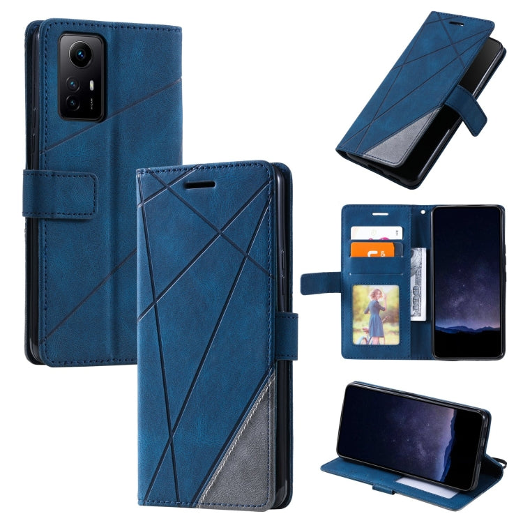 Skin Feel Splicing Leather Phone Case, For Redmi 12 4G, For Xiaomi POCO F5, For Redmi K60 / K60 Pro, For Redmi Note 12S 4G Global