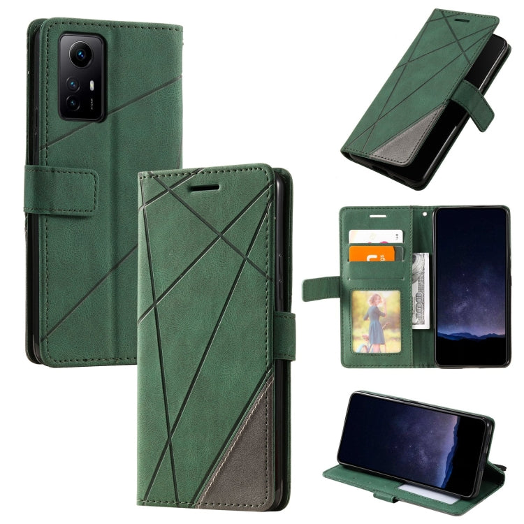 Skin Feel Splicing Leather Phone Case, For Redmi 12 4G, For Xiaomi POCO F5, For Redmi K60 / K60 Pro, For Redmi Note 12S 4G Global