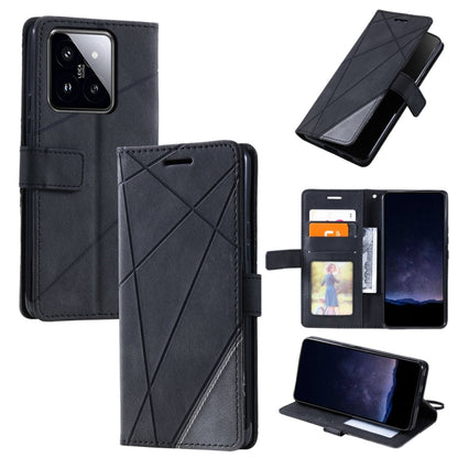 Skin Feel Splicing Leather Phone Case, For Xiaomi 14 Ultra, For Xiaomi 14 Pro, For Xiaomi 14, For Xiaomi Redmi Note 13 5G