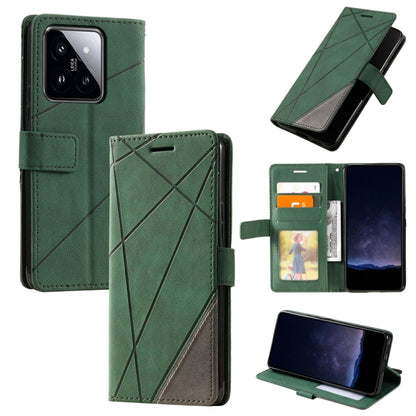 Skin Feel Splicing Leather Phone Case, For Xiaomi 14 Ultra, For Xiaomi 14 Pro, For Xiaomi 14, For Xiaomi Redmi Note 13 5G