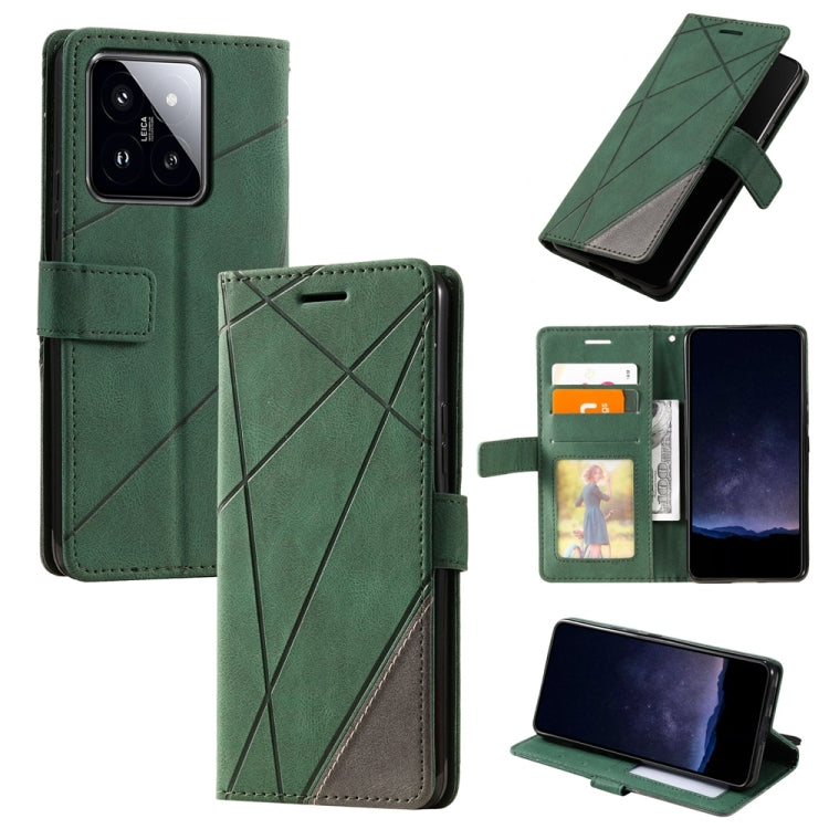 Skin Feel Splicing Leather Phone Case, For Xiaomi 14 Ultra, For Xiaomi 14 Pro, For Xiaomi 14, For Xiaomi Redmi Note 13 5G