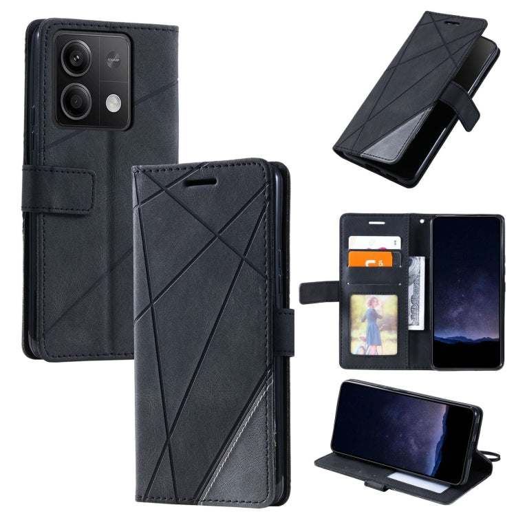Skin Feel Splicing Leather Phone Case, For Xiaomi 14 Ultra, For Xiaomi 14 Pro, For Xiaomi 14, For Xiaomi Redmi Note 13 5G