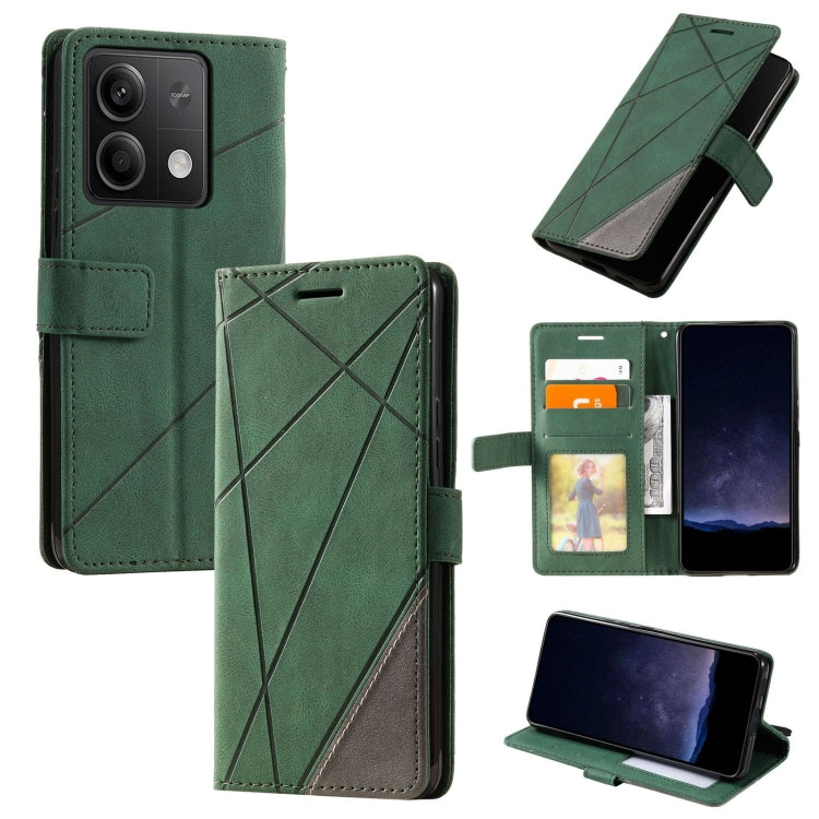 Skin Feel Splicing Leather Phone Case, For Xiaomi 14 Ultra, For Xiaomi 14 Pro, For Xiaomi 14, For Xiaomi Redmi Note 13 5G