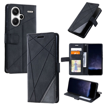 Skin Feel Splicing Leather Phone Case, For Xiaomi Redmi 13C, For Xiaomi Redmi Note 13 Pro+, For Xiaomi Redmi Note 13 Pro 5G, For Xiaomi 13T / Redmi K60 Ultra