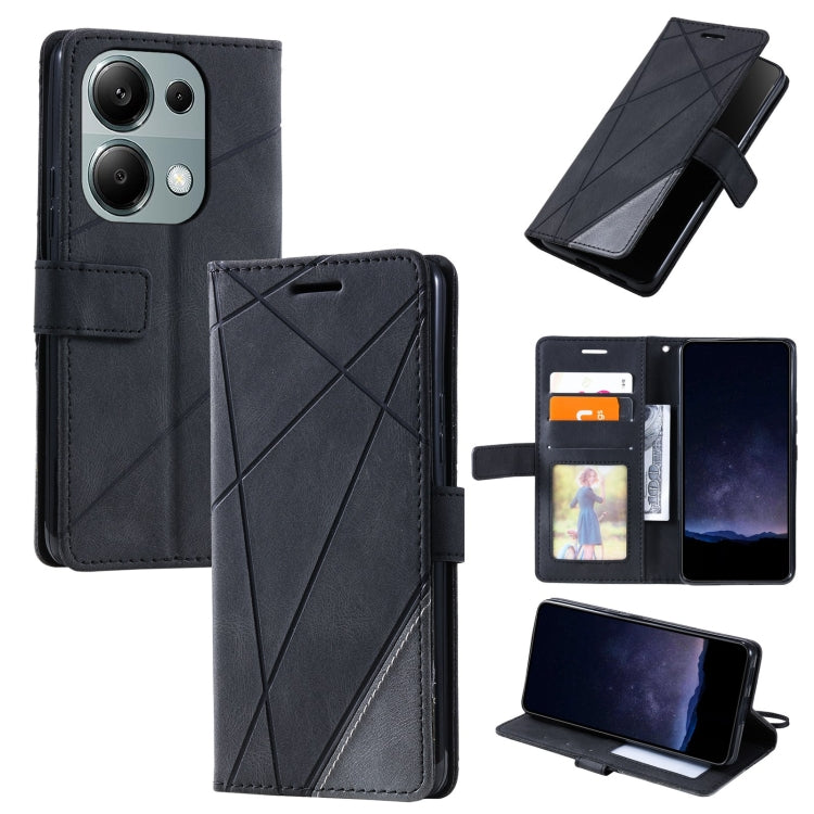 Skin Feel Splicing Leather Phone Case, For Xiaomi Redmi A3, For Xiaomi Redmi Note 13 Pro 4G, For Xiaomi Redmi Note 13 4G, For Xiaomi Redmi K70E