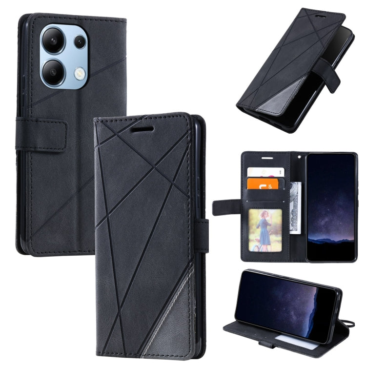Skin Feel Splicing Leather Phone Case, For Xiaomi Redmi A3, For Xiaomi Redmi Note 13 Pro 4G, For Xiaomi Redmi Note 13 4G, For Xiaomi Redmi K70E