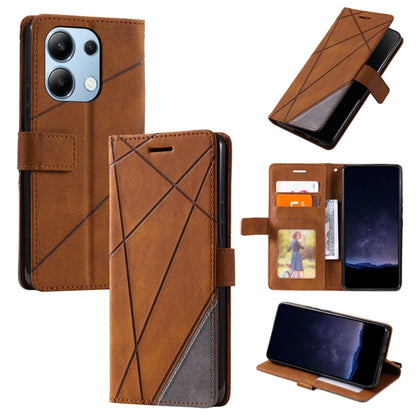 Skin Feel Splicing Leather Phone Case, For Xiaomi Redmi A3, For Xiaomi Redmi Note 13 Pro 4G, For Xiaomi Redmi Note 13 4G, For Xiaomi Redmi K70E