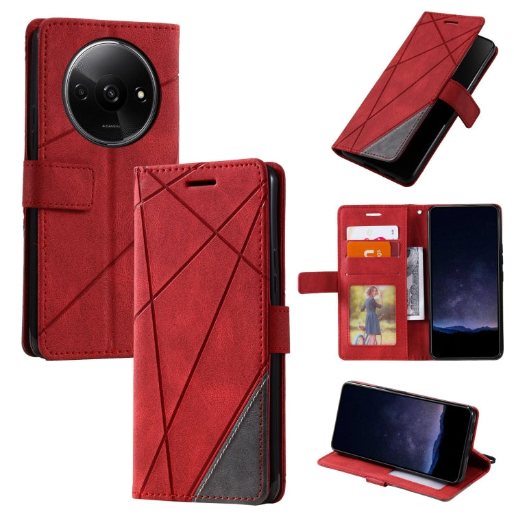 Skin Feel Splicing Leather Phone Case, For Xiaomi Redmi A3, For Xiaomi Redmi Note 13 Pro 4G, For Xiaomi Redmi Note 13 4G, For Xiaomi Redmi K70E