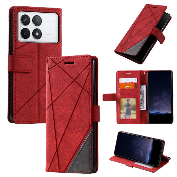 Skin Feel Splicing Leather Phone Case, For Xiaomi Redmi A3, For Xiaomi Redmi Note 13 Pro 4G, For Xiaomi Redmi Note 13 4G, For Xiaomi Redmi K70E