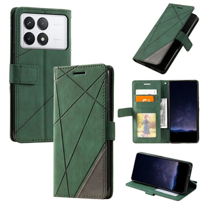 Skin Feel Splicing Leather Phone Case, For Xiaomi Redmi A3, For Xiaomi Redmi Note 13 Pro 4G, For Xiaomi Redmi Note 13 4G, For Xiaomi Redmi K70E
