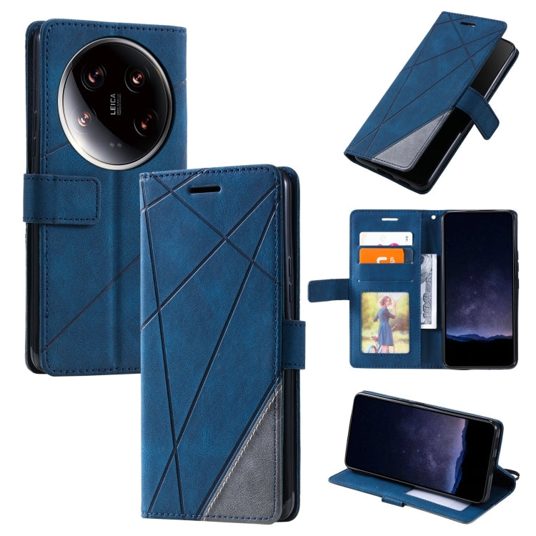Skin Feel Splicing Leather Phone Case, For Xiaomi 14 Ultra, For Xiaomi 14 Pro, For Xiaomi 14, For Xiaomi Redmi Note 13 5G