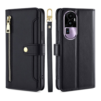 Sheep Texture Cross-body Zipper Wallet Leather Phone Case, For OPPO A78 4G, For OPPO Reno10 Pro+ 5G, For OPPO A1 5G, For OPPO Reno8 T 4G