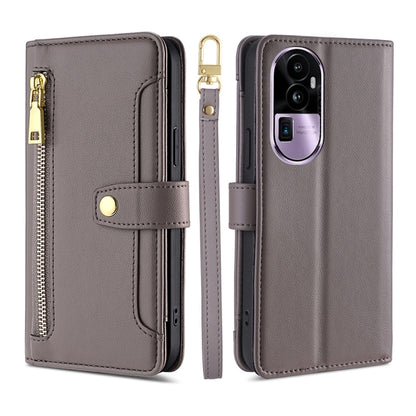 Sheep Texture Cross-body Zipper Wallet Leather Phone Case, For OPPO A78 4G, For OPPO Reno10 Pro+ 5G, For OPPO A1 5G, For OPPO Reno8 T 4G