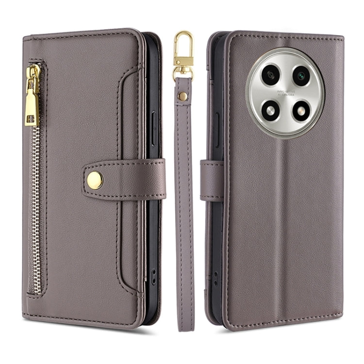Sheep Texture Cross-body Zipper Wallet Leather Phone Case, For OPPO A2 Pro 5G, For OPPO A58 4G, For OPPO Reno10 5G / Reno10 Pro 5G Global, For OPPO Reno10 5G Global