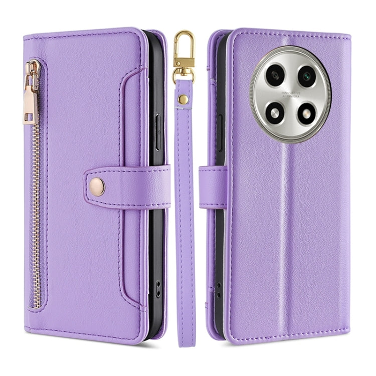 Sheep Texture Cross-body Zipper Wallet Leather Phone Case, For OPPO A2 Pro 5G, For OPPO A58 4G, For OPPO Reno10 5G / Reno10 Pro 5G Global, For OPPO Reno10 5G Global