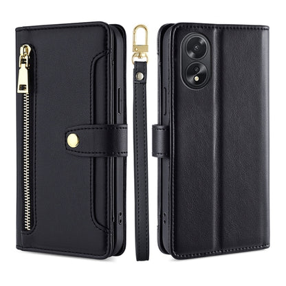 Sheep Texture Cross-body Zipper Wallet Leather Phone Case, For OPPO Reno11 F 5G, For OPPO Find X7 5G, For OPPO Find X7 Ultra 5G, For OPPO A38 4G / A18 4G