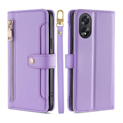 Sheep Texture Cross-body Zipper Wallet Leather Phone Case, For OPPO Reno11 F 5G, For OPPO Find X7 5G, For OPPO Find X7 Ultra 5G, For OPPO A38 4G / A18 4G