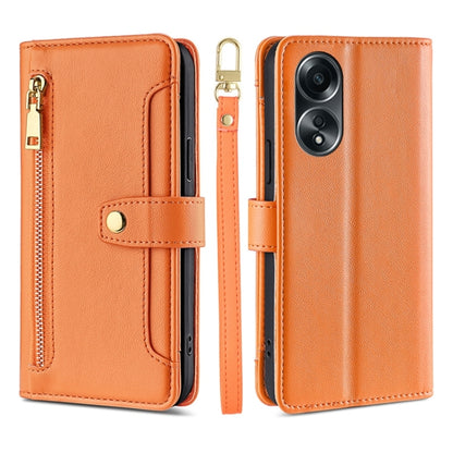 Sheep Texture Cross-body Zipper Wallet Leather Phone Case, For OPPO A2 Pro 5G, For OPPO A58 4G, For OPPO Reno10 5G / Reno10 Pro 5G Global, For OPPO Reno10 5G Global