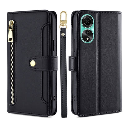Sheep Texture Cross-body Zipper Wallet Leather Phone Case, For OPPO A78 4G, For OPPO Reno10 Pro+ 5G, For OPPO A1 5G, For OPPO Reno8 T 4G
