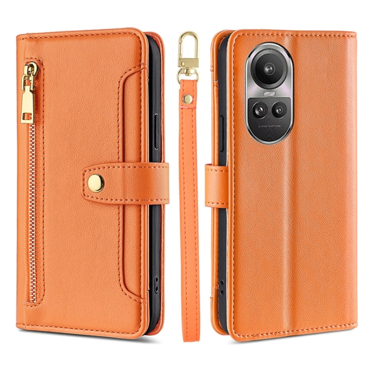Sheep Texture Cross-body Zipper Wallet Leather Phone Case, For OPPO A2 Pro 5G, For OPPO A58 4G, For OPPO Reno10 5G / Reno10 Pro 5G Global, For OPPO Reno10 5G Global