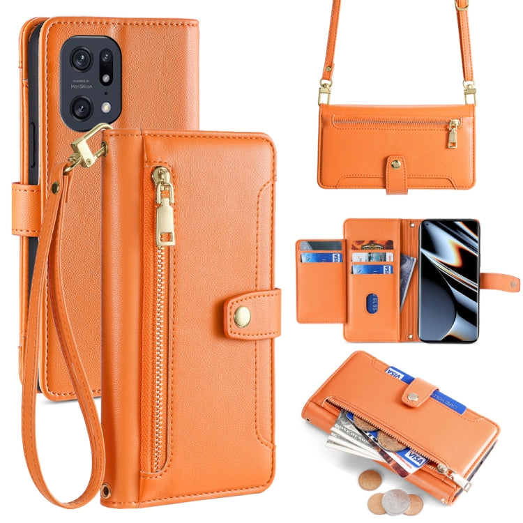 Sheep Texture Cross-body Zipper Wallet Leather Phone Case, For OPPO Reno8 T 5G / A1 Pro 5G, For OPPO Reno7 4G / F21 Pro 4G, For OPPO Find X5 Pro