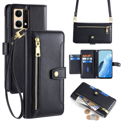Sheep Texture Cross-body Zipper Wallet Leather Phone Case, For OPPO Reno8 T 5G / A1 Pro 5G, For OPPO Reno7 4G / F21 Pro 4G, For OPPO Find X5 Pro