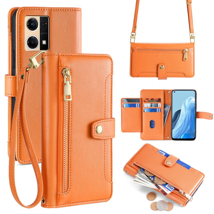 Sheep Texture Cross-body Zipper Wallet Leather Phone Case, For OPPO Reno8 T 5G / A1 Pro 5G, For OPPO Reno7 4G / F21 Pro 4G, For OPPO Find X5 Pro