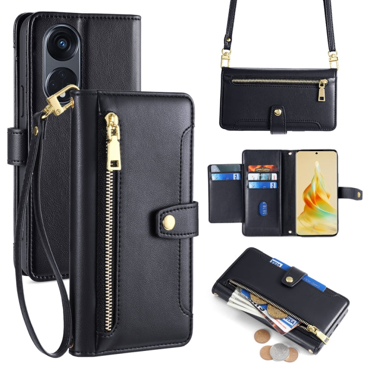 Sheep Texture Cross-body Zipper Wallet Leather Phone Case, For OPPO Reno8 T 5G / A1 Pro 5G, For OPPO Reno7 4G / F21 Pro 4G, For OPPO Find X5 Pro