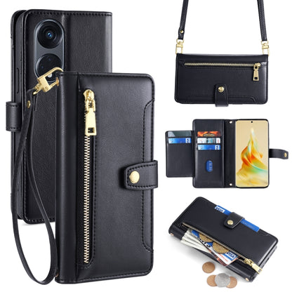 Sheep Texture Cross-body Zipper Wallet Leather Phone Case, For OPPO Reno8 T 5G / A1 Pro 5G, For OPPO Reno7 4G / F21 Pro 4G, For OPPO Find X5 Pro