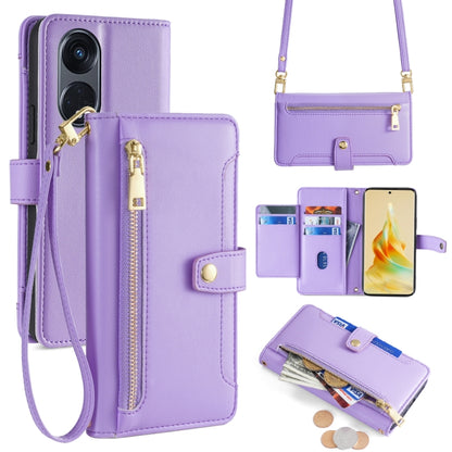 Sheep Texture Cross-body Zipper Wallet Leather Phone Case, For OPPO Reno8 T 5G / A1 Pro 5G, For OPPO Reno7 4G / F21 Pro 4G, For OPPO Find X5 Pro