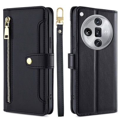 Sheep Texture Cross-body Zipper Wallet Leather Phone Case, For OPPO Reno11 F 5G, For OPPO Find X7 5G, For OPPO Find X7 Ultra 5G, For OPPO A38 4G / A18 4G